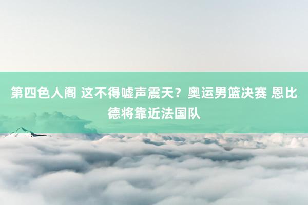 第四色人阁 这不得嘘声震天？奥运男篮决赛 恩比德将靠近法国队