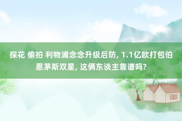 探花 偷拍 利物浦念念升级后防， 1.1亿欧打包伯恩茅斯双星， 这俩东谈主靠谱吗?
