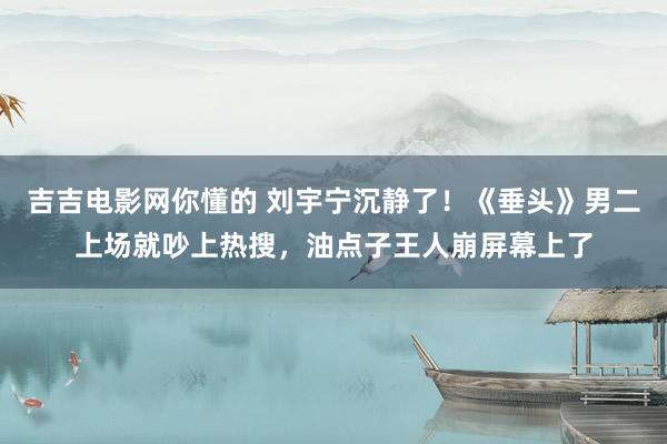 吉吉电影网你懂的 刘宇宁沉静了！《垂头》男二上场就吵上热搜，油点子王人崩屏幕上了