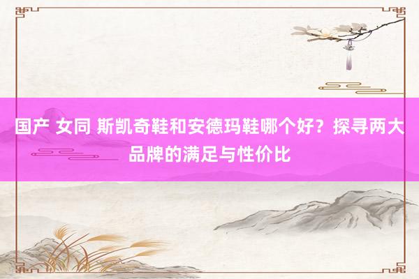 国产 女同 斯凯奇鞋和安德玛鞋哪个好？探寻两大品牌的满足与性价比