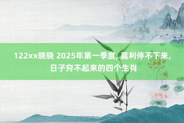 122xx晓晓 2025年第一季度， 赢利停不下来， 日子穷不起来的四个生肖