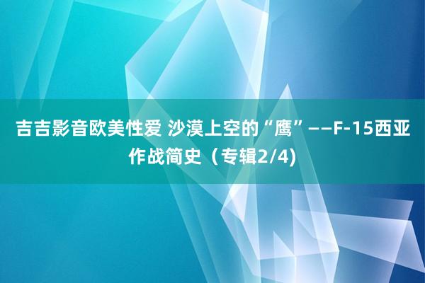 吉吉影音欧美性爱 沙漠上空的“鹰”——F-15西亚作战简史（专辑2/4)